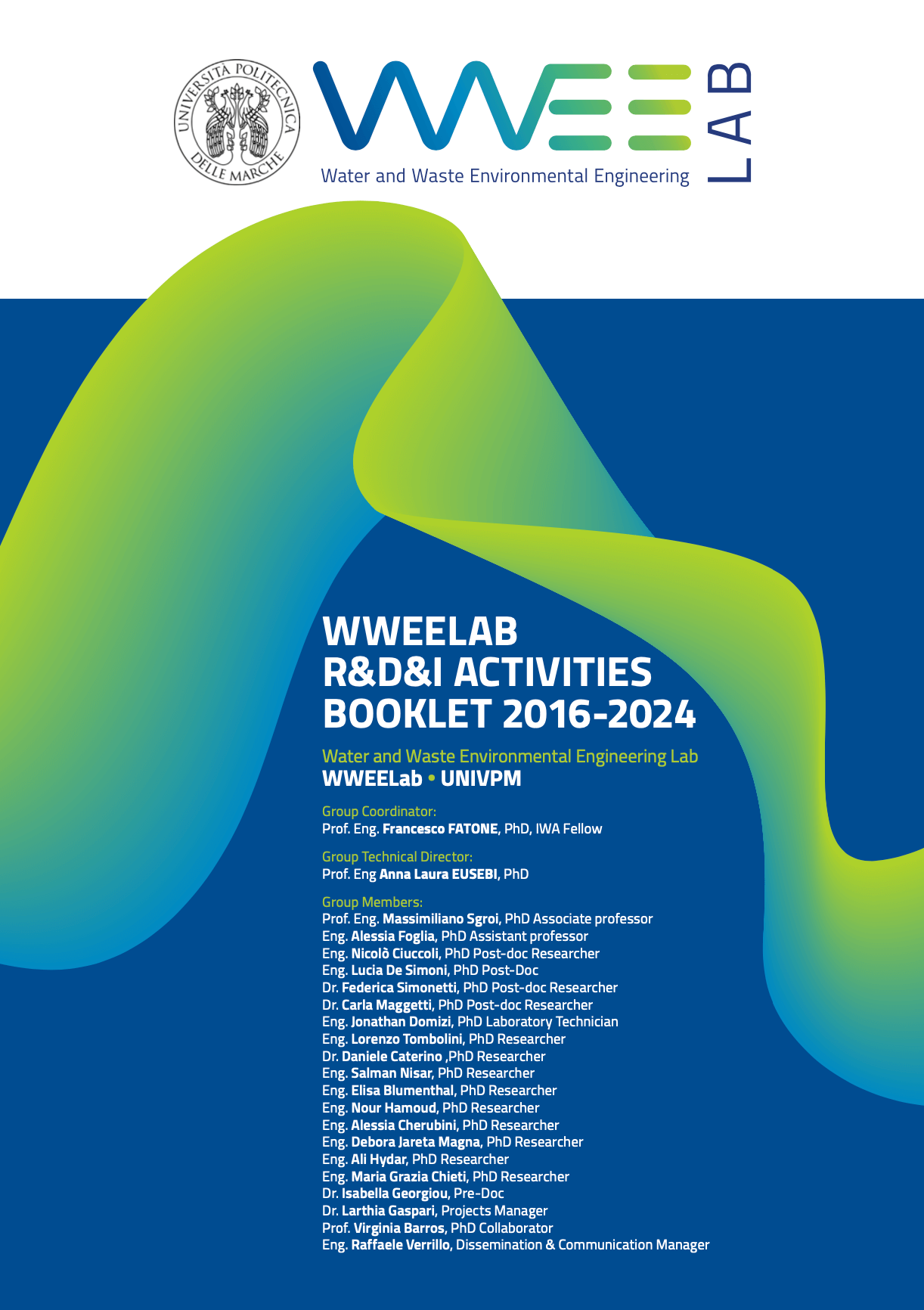 WWEELab Booklet 2025 – Team di ricerca dell’Università Politecnica delle Marche impegnato in progetti su sostenibilità, economia circolare e innovazione ambientale