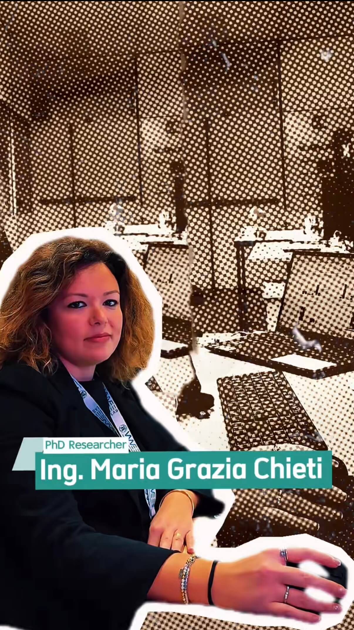 Maria Grazia Chieti, PhD Researcher del gruppo WWEELab UNIVPM, impegnata in attività di Risk Assessment, campagne sperimentali e valutazioni di sostenibilità nel sistema idrico integrato.