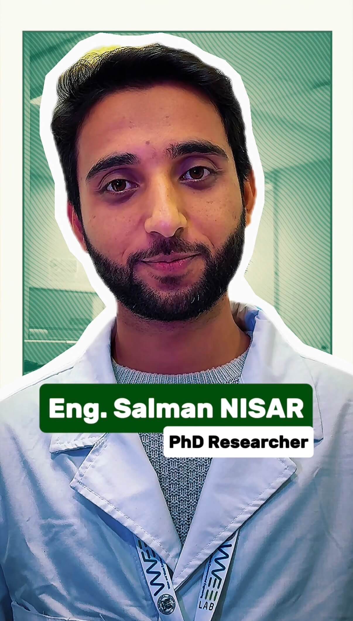 Salman Nisar, dottorando del gruppo WWEELab dell’Università Politecnica delle Marche, durante attività di ricerca su biorefinery e valorizzazione dei rifiuti agro-industriali.