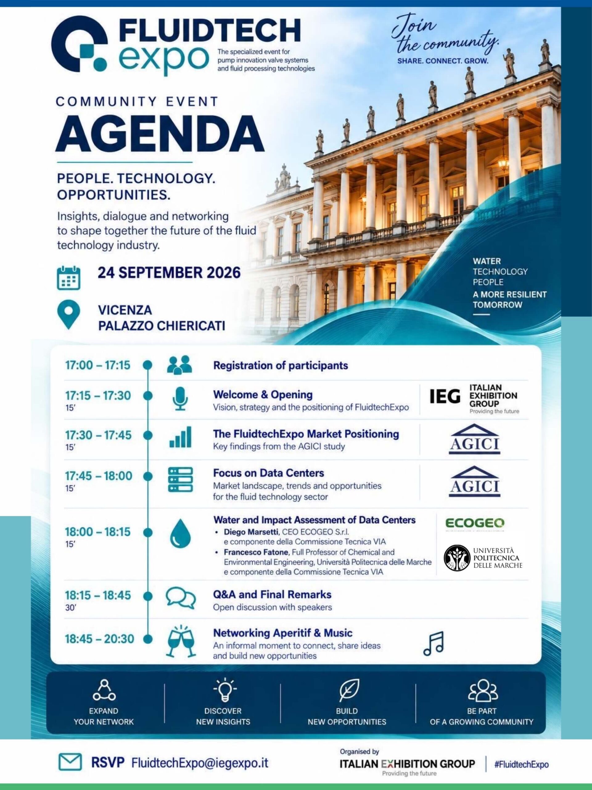 Francesco Fatone al FLUIDTECH Expo Community Event su acqua, Data Center e valutazione dell’impatto ambientale