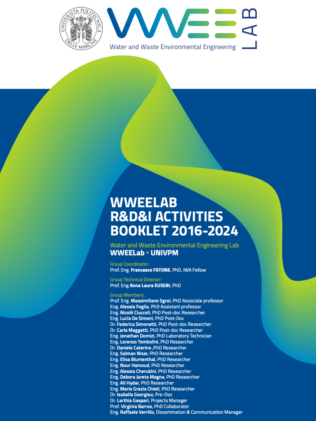 WWEELab Booklet 2025 – Team di ricerca dell’Università Politecnica delle Marche impegnato in progetti su sostenibilità, economia circolare e innovazione ambientale