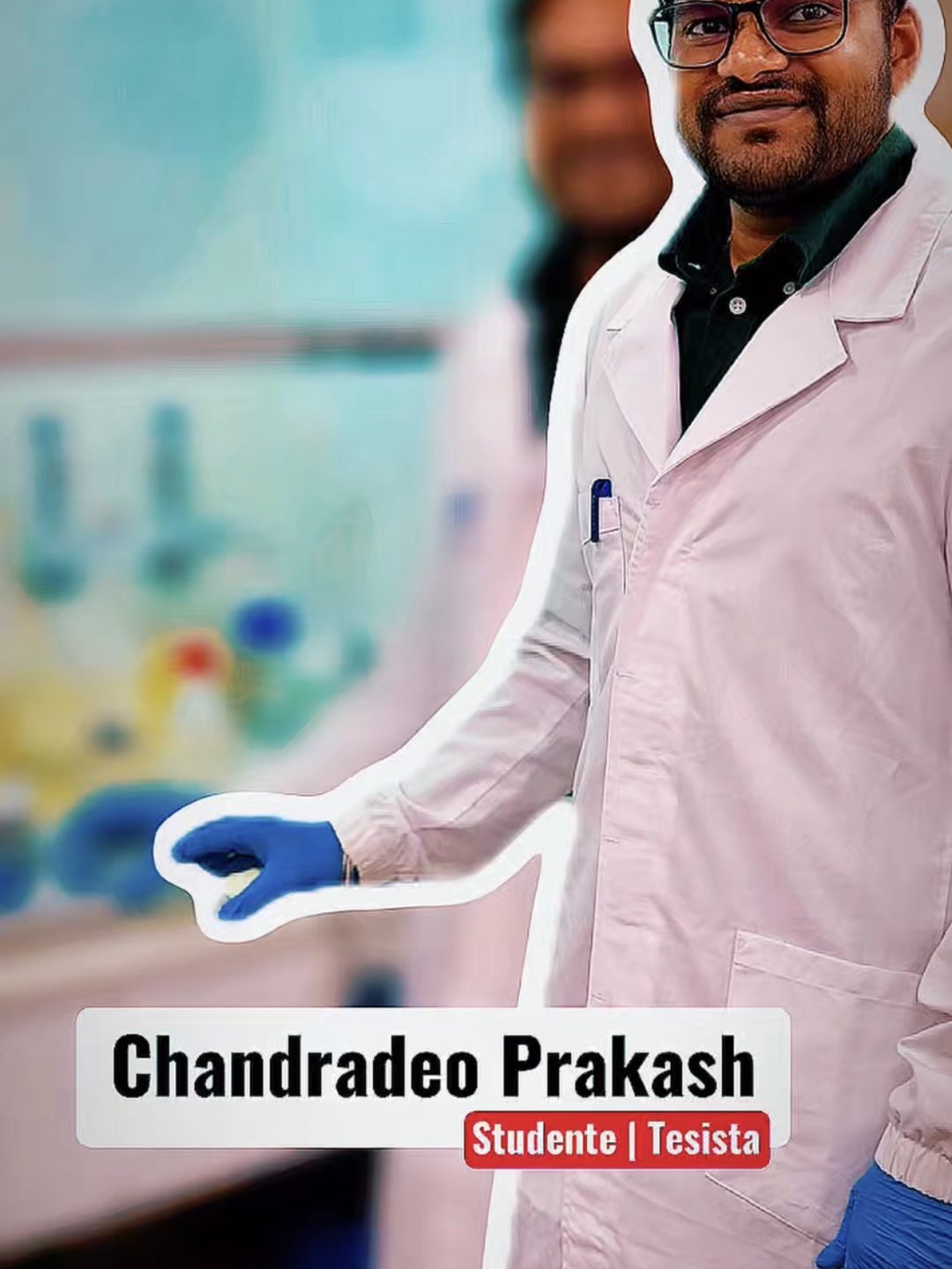 Chandradeo Prakash, studente del Master Degree in Environmental Engineering dell'Università Politecnica delle Marche, durante le attività di ricerca presso il laboratorio WWEELab.