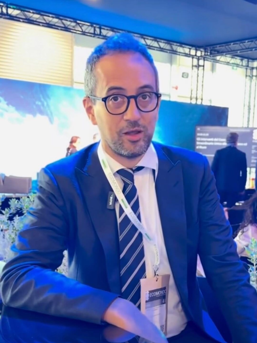 Il Prof. Francesco Fatone intervistato da Luigi Palumbo di Ricicla TV durante Ecomondo 2025, workshop sul Commissario Straordinario Unico per la Depurazione e il Riuso