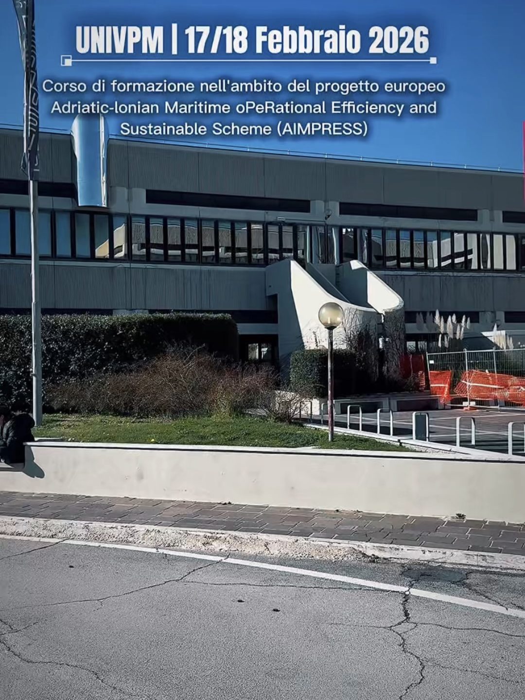 Corso di formazione AIMPRESS presso Università Politecnica delle Marche su decarbonizzazione dei porti e gestione energetica sostenibile, febbraio 2026.
